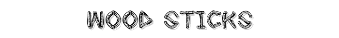 wood sticks font